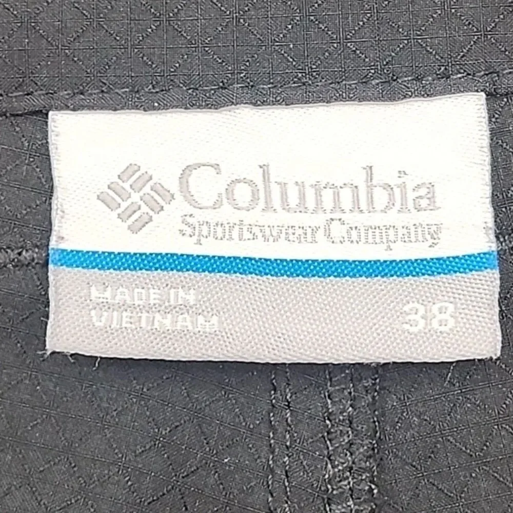 Columbia Shorts Men Sz 38 Black Textured 9.5